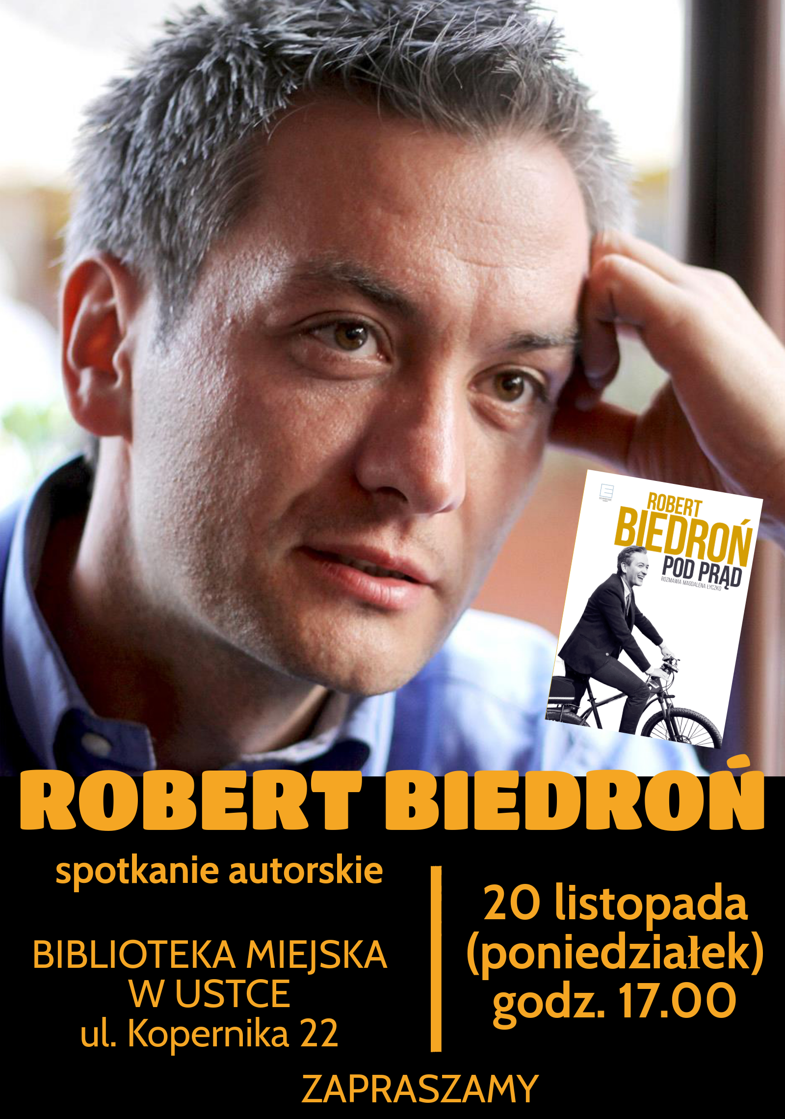 Robert Biedroń - spotkanie autorskie plakat