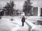 Ustka zimą na starej fotografii