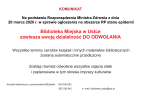 Informacja o zamknięciu biblioteki do 25 marca