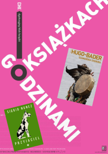 Infografika z napisem godzinami o książkach i okładkami książek