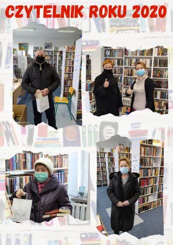 kolaż zdjęć Czytelnika Roku 2020
