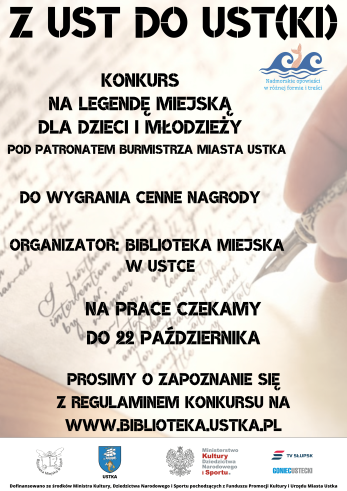 Infografika odnośnie konkursu na legendę miejską, w terminie od 4 do 22 października