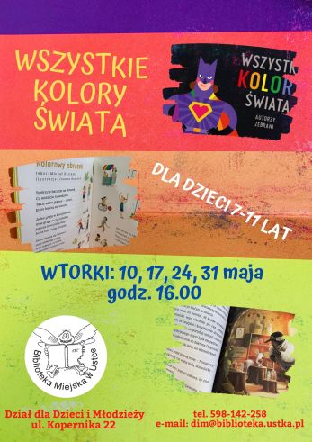plakat promujący spotkania wtorkowe w maju