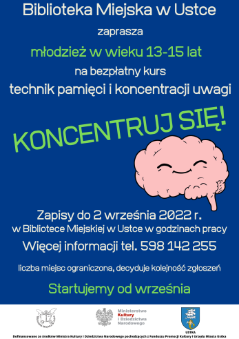infografika do kursu koncentracji uwagi i technik pamięci