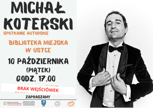 infografika odnosnie spotkania autorskiego z Michałem Koterskim