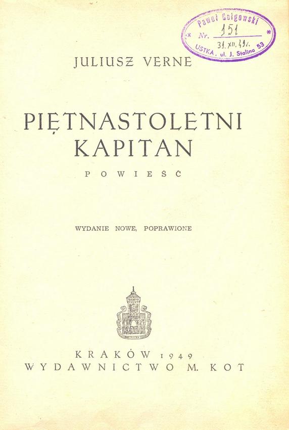 Książka z prywatnej wypożyczalni 1949 r